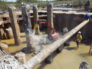 Jak widać część prac miała miejsce w trudnych warunkach